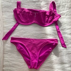 Lspace Bikini Dcup tie back w/matching bottoms